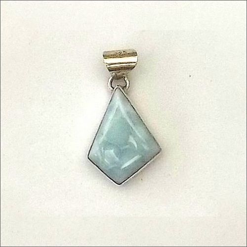 Pale Blue Arrowhead Larimar Pendant